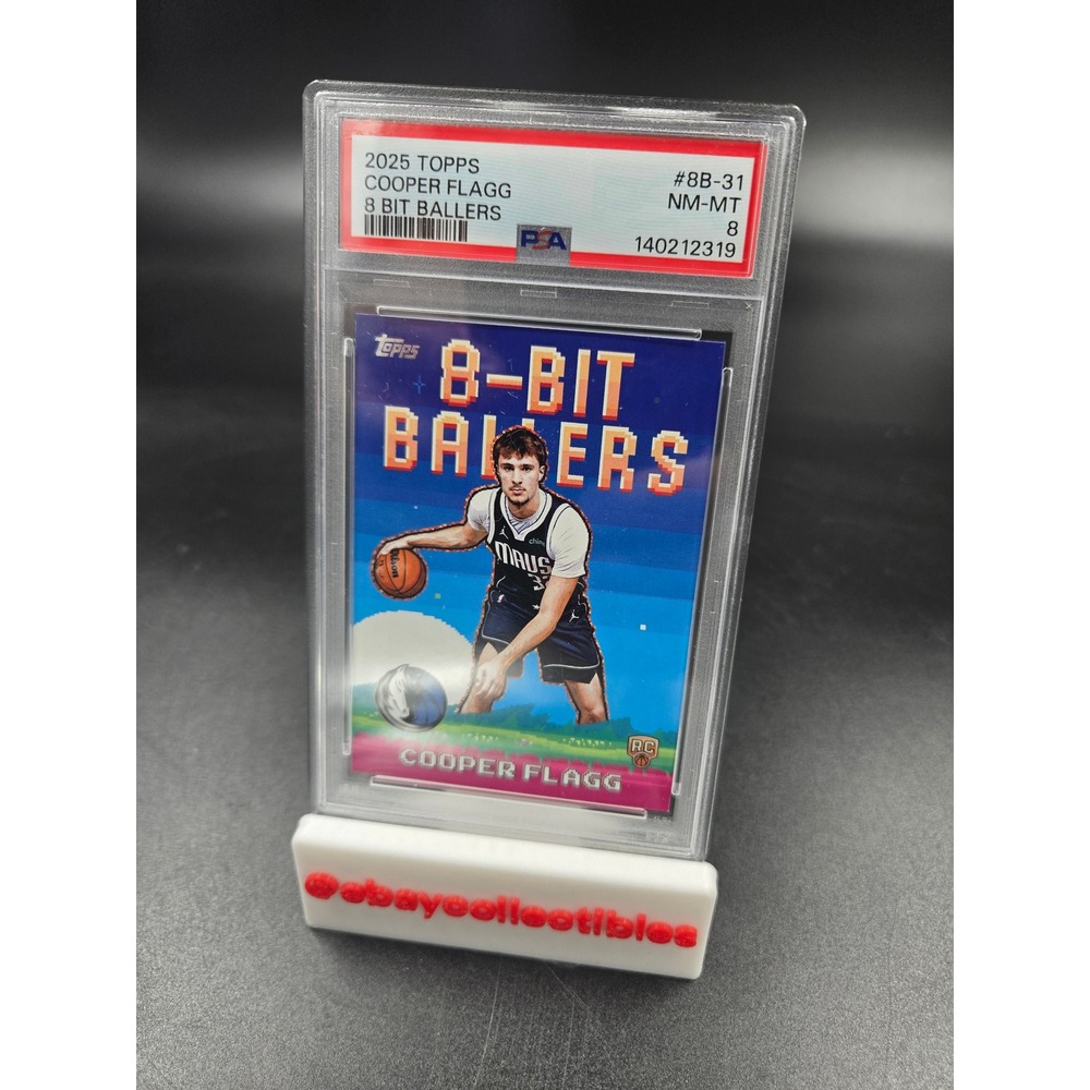 2025 Topps Cooper Flagg 8-Bit Ballers PSA 8 NM-MT Rookie Card 8B-31 Mavericks